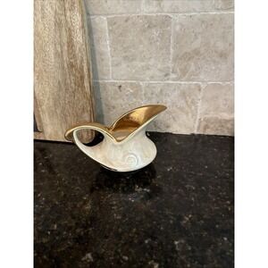 Vintage 1950s Pearl China #70 Iridescent Lusterware 22K Gold Creamer Pitcher